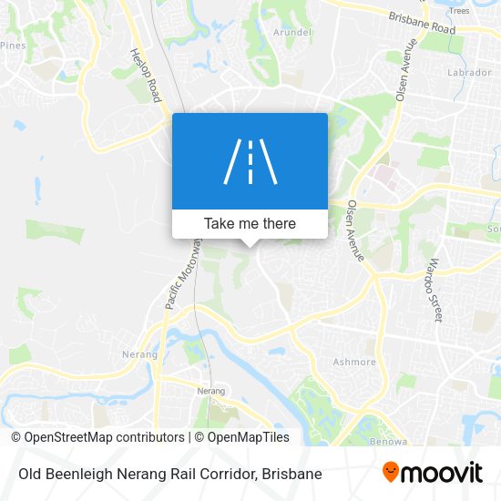 Old Beenleigh Nerang Rail Corridor map