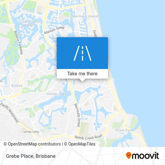 Grebe Place map