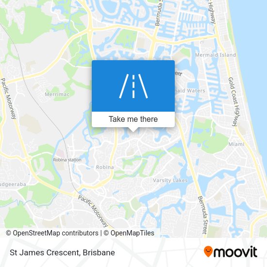 St James Crescent map