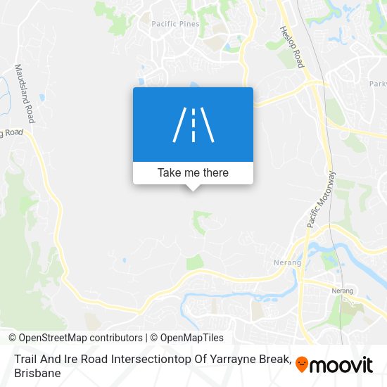 Trail And Ire Road Intersectiontop Of Yarrayne Break map