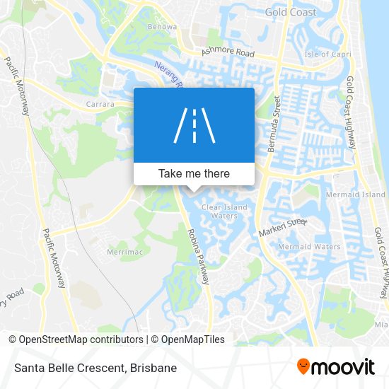 Santa Belle Crescent map