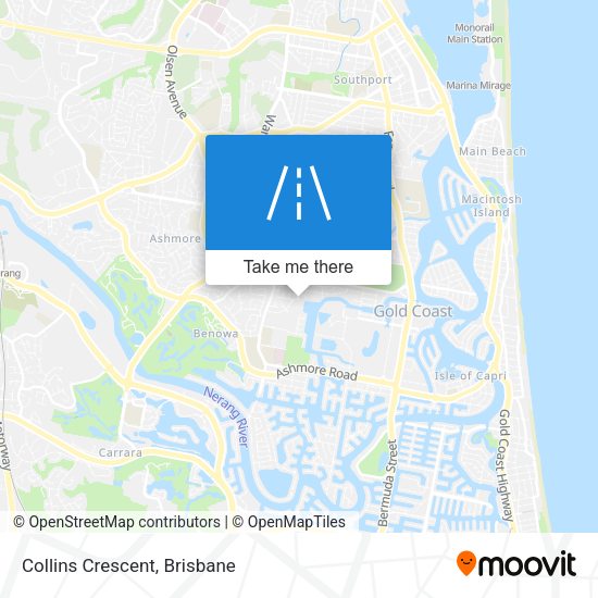 Collins Crescent map