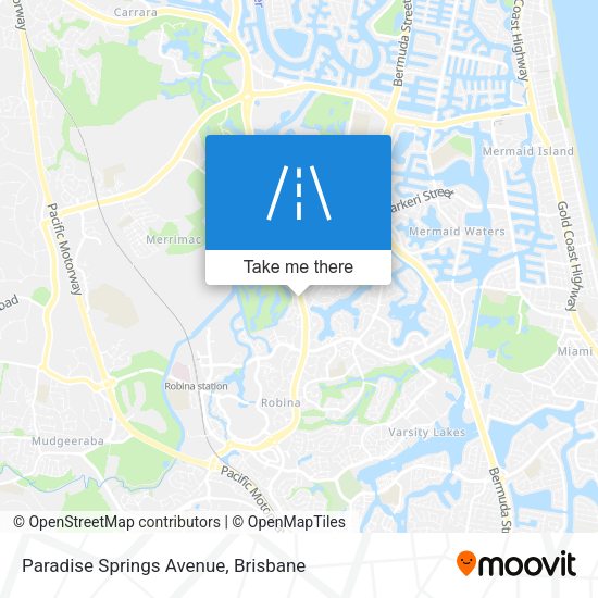 Paradise Springs Avenue map