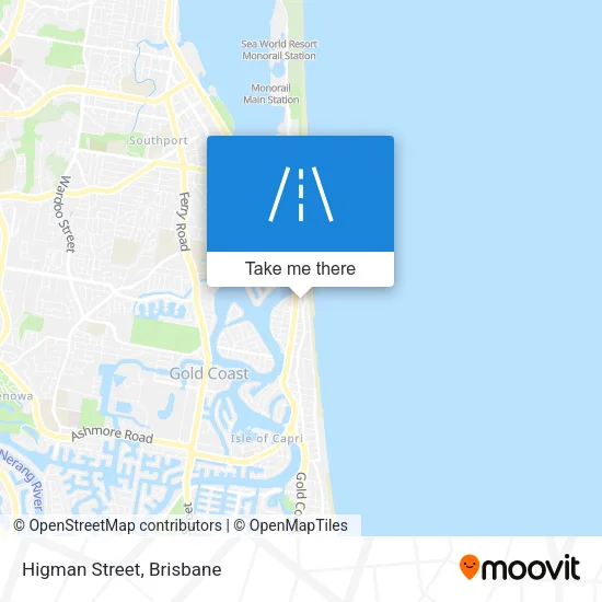 Higman Street map