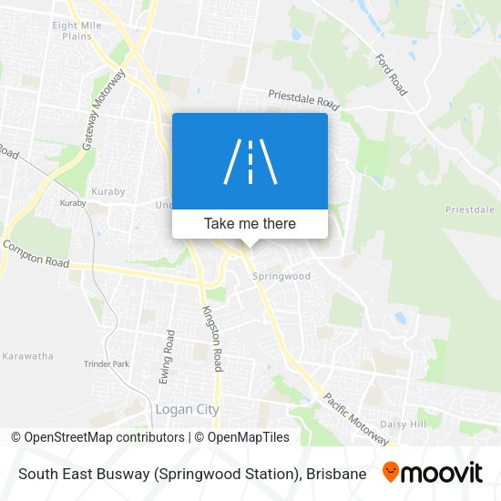 South East Busway (Springwood Station) map
