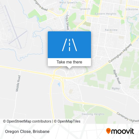 Oregon Close map