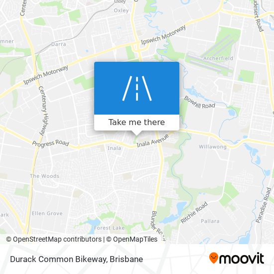 Durack Common Bikeway map