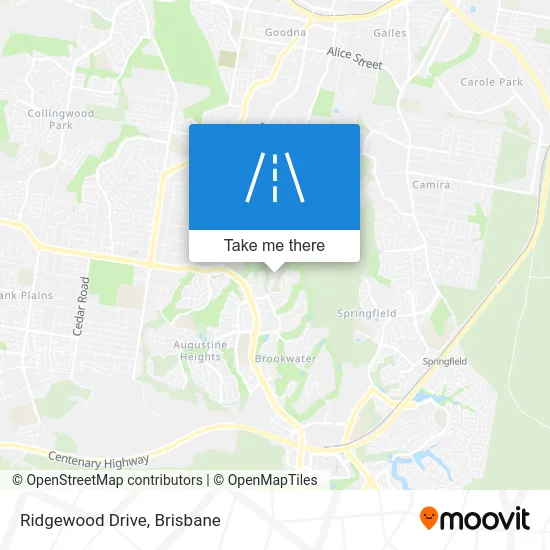 Mapa Ridgewood Drive