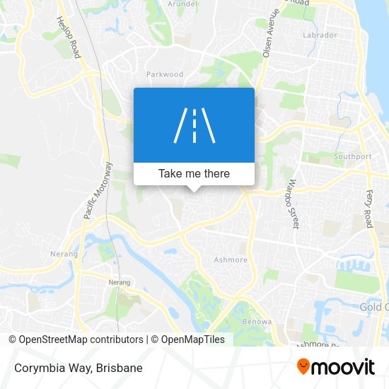 Corymbia Way map