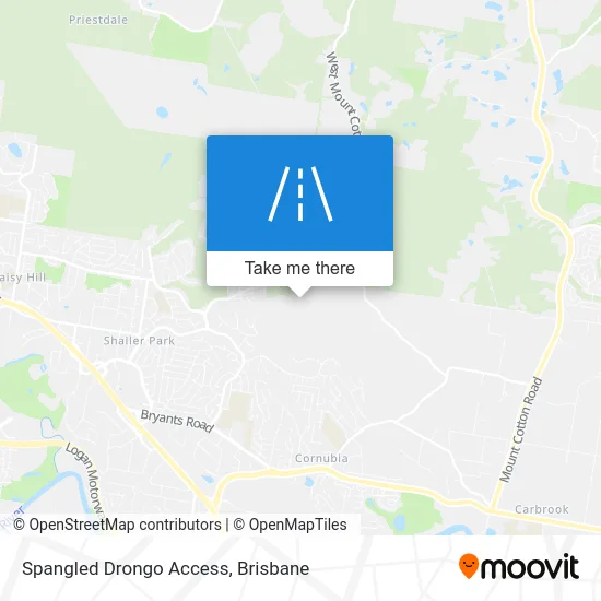 Mapa Spangled Drongo Access