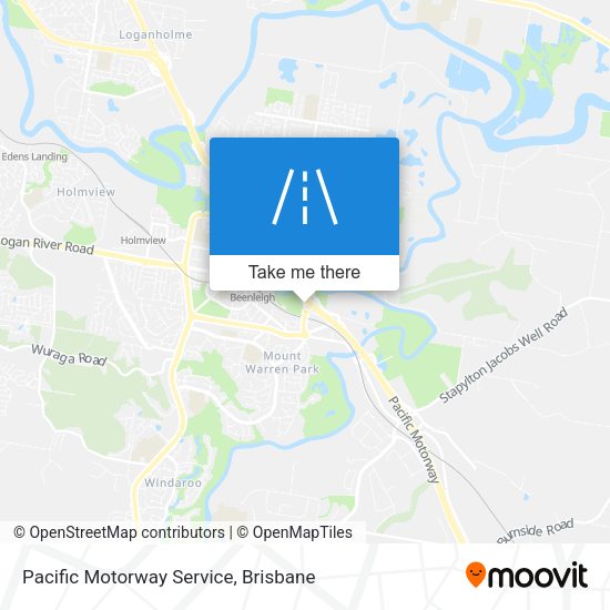 Pacific Motorway Service map
