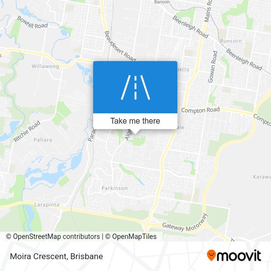 Moira Crescent map