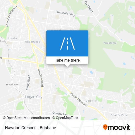 Hawdon Crescent map