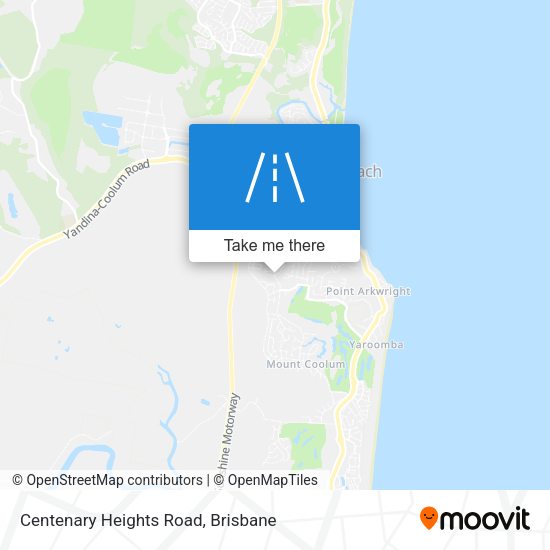 Centenary Heights Road map