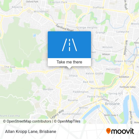Allan Kropp Lane map