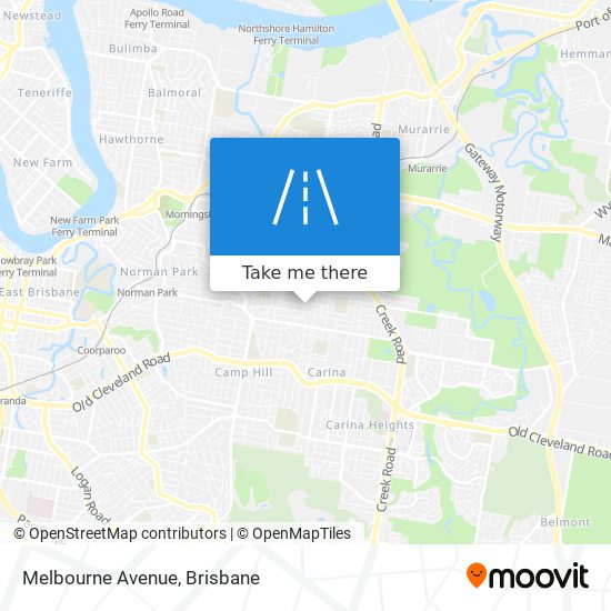 Mapa Melbourne Avenue
