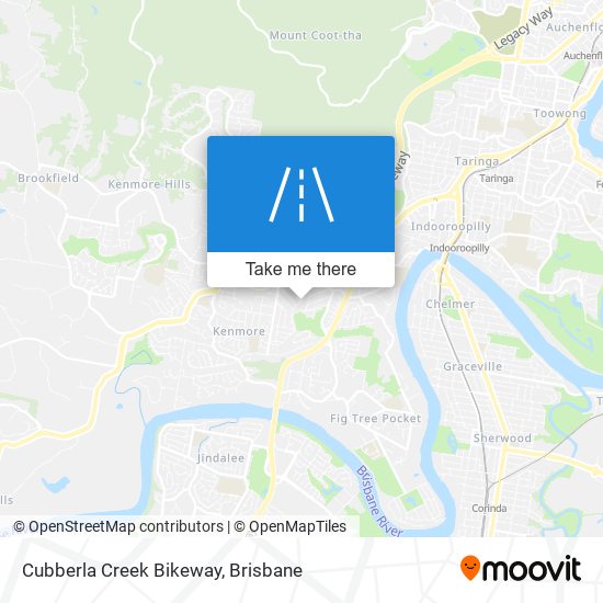 Cubberla Creek Bikeway map