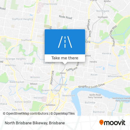 Mapa North Brisbane Bikeway