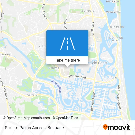 Mapa Surfers Palms Access