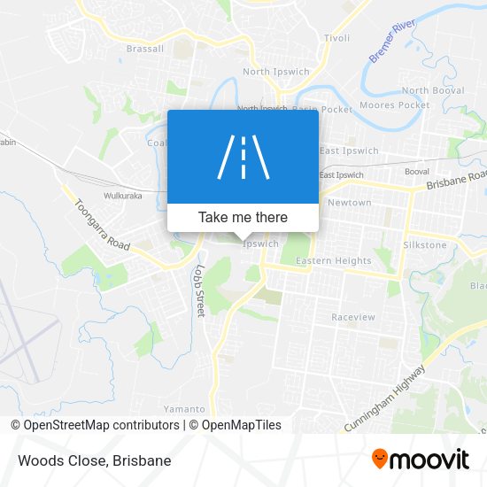 Woods Close map