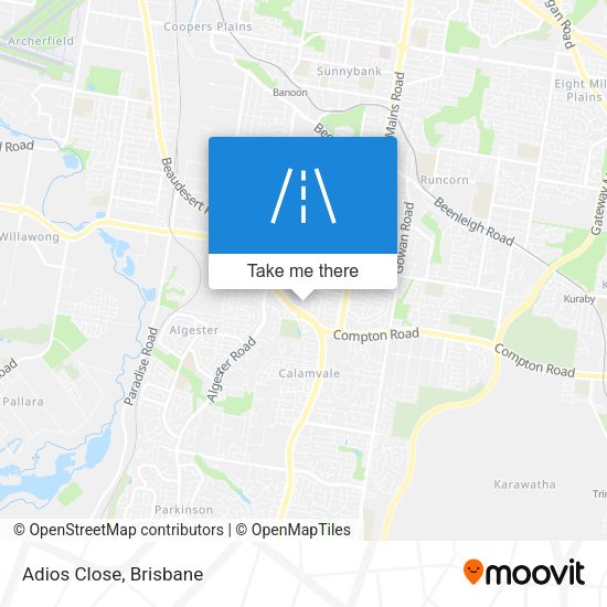 Adios Close map