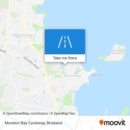 Moreton Bay Cycleway map