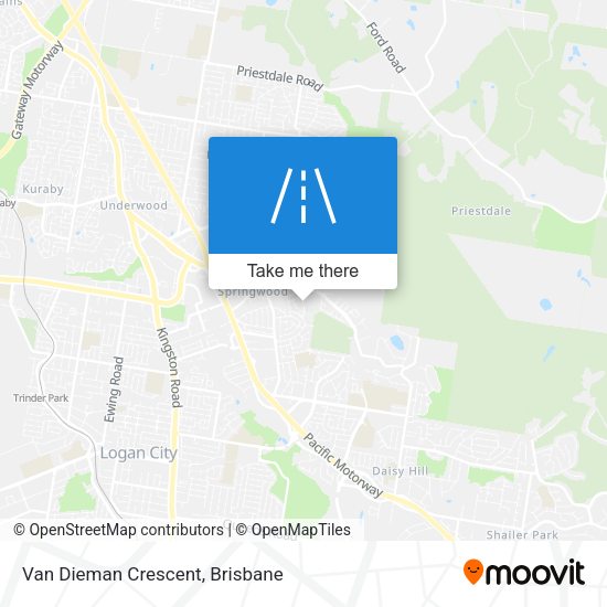 Van Dieman Crescent map