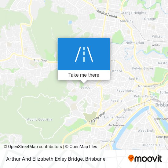Arthur And Elizabeth Exley Bridge map