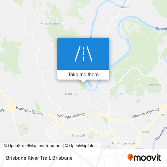 Brisbane River Trail map