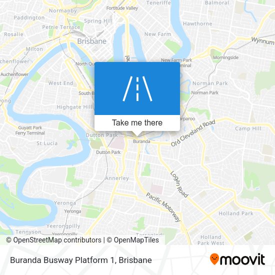 Buranda Busway Platform 1 map