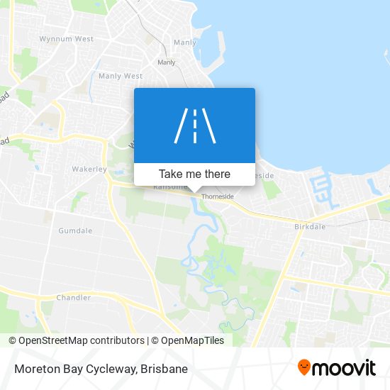 Moreton Bay Cycleway map