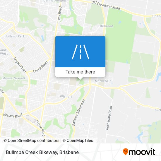 Bulimba Creek Bikeway map