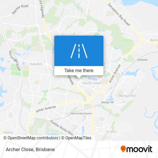 Archer Close map