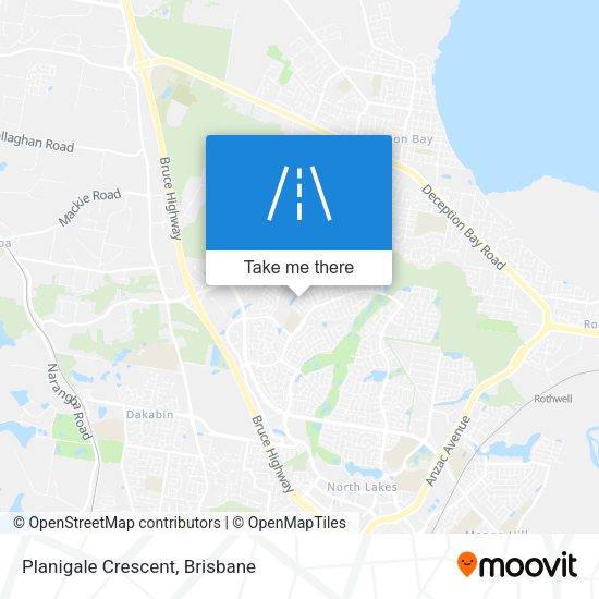 Planigale Crescent map