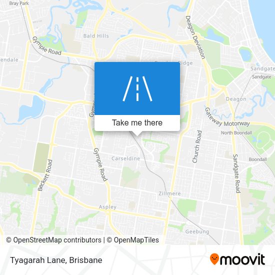 Tyagarah Lane map