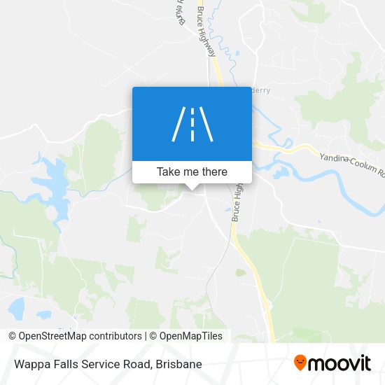 Wappa Falls Service Road map