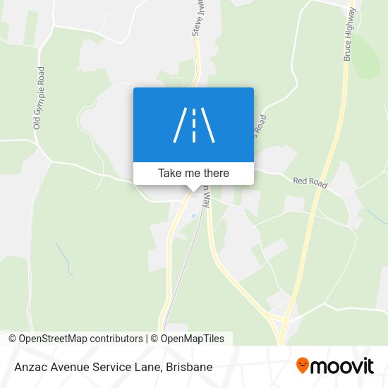 Anzac Avenue Service Lane map