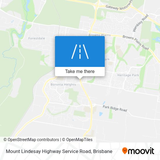 Mount Lindesay Highway Service Road map