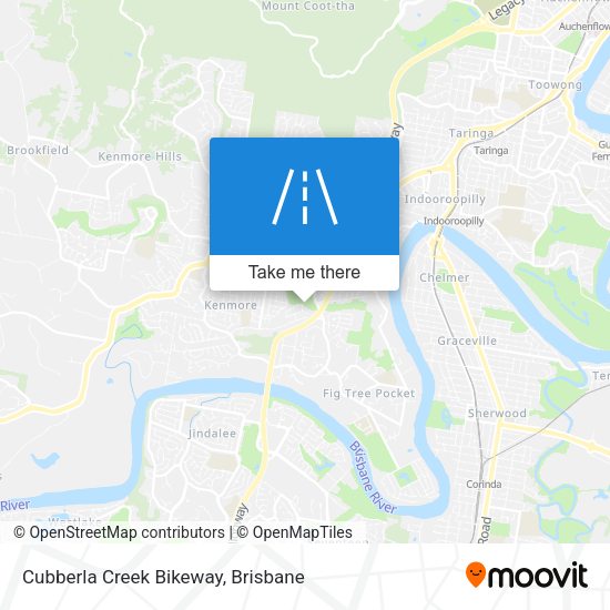 Cubberla Creek Bikeway map