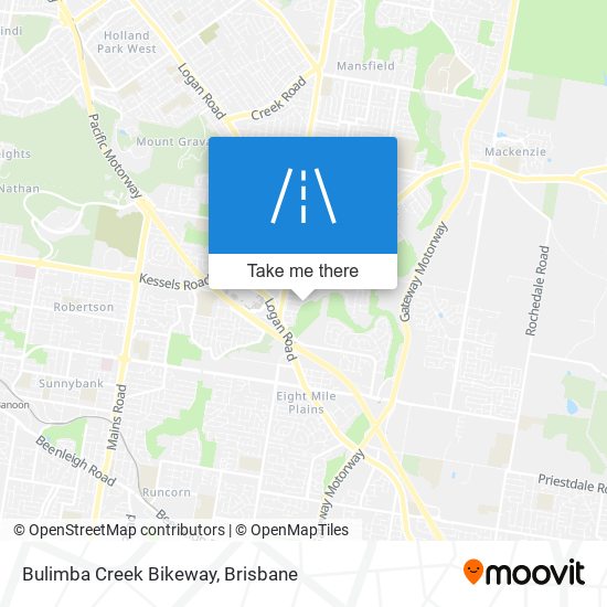 Bulimba Creek Bikeway map