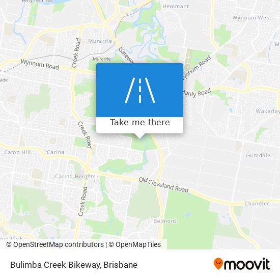 Mapa Bulimba Creek Bikeway