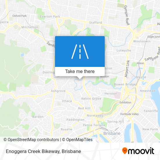 Enoggera Creek Bikeway map
