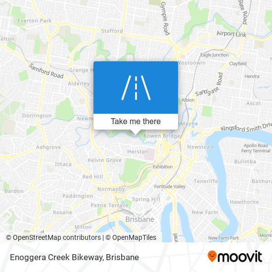 Enoggera Creek Bikeway map