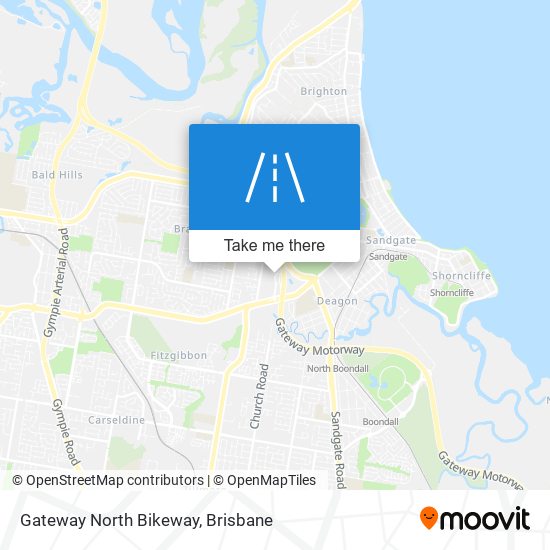 Mapa Gateway North Bikeway