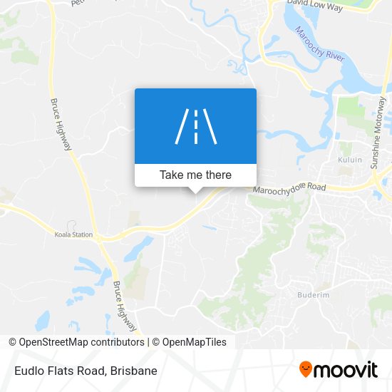 Eudlo Flats Road map