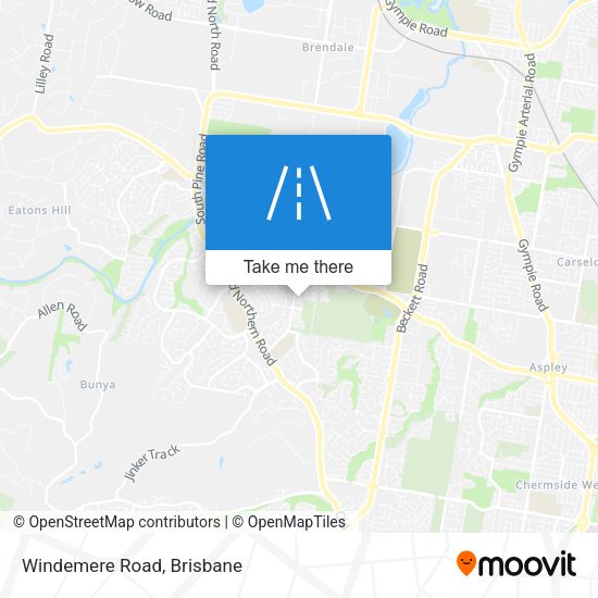 Windemere Road map