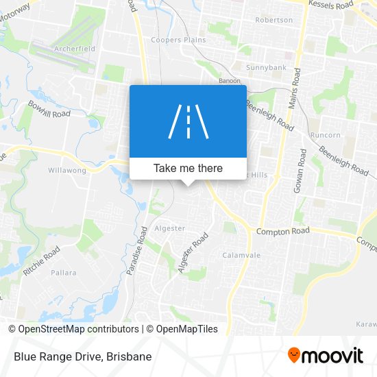 Blue Range Drive map