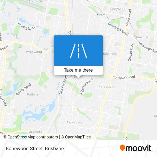 Bonewood Street map