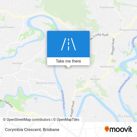 Corymbia Crescent map