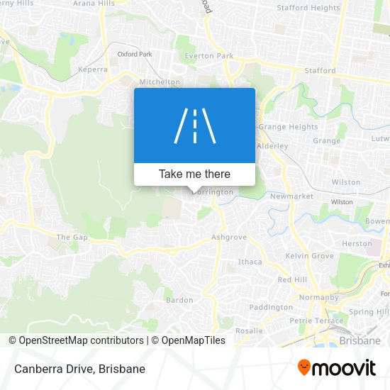 Canberra Drive map